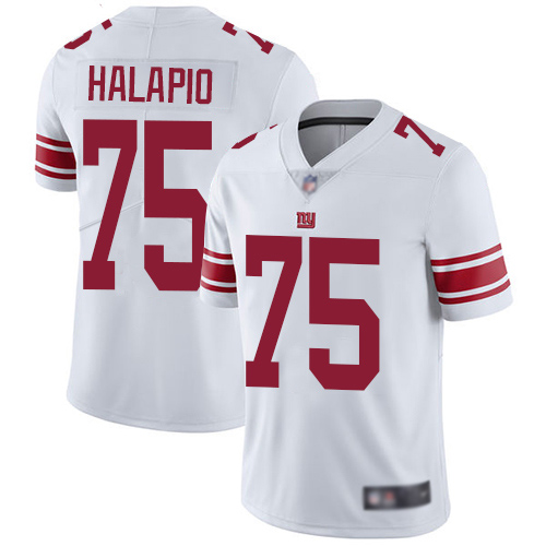 Men New York Giants #75 Jon Halapio White Vapor Untouchable Limited Player Football NFL Jersey->new york giants->NFL Jersey